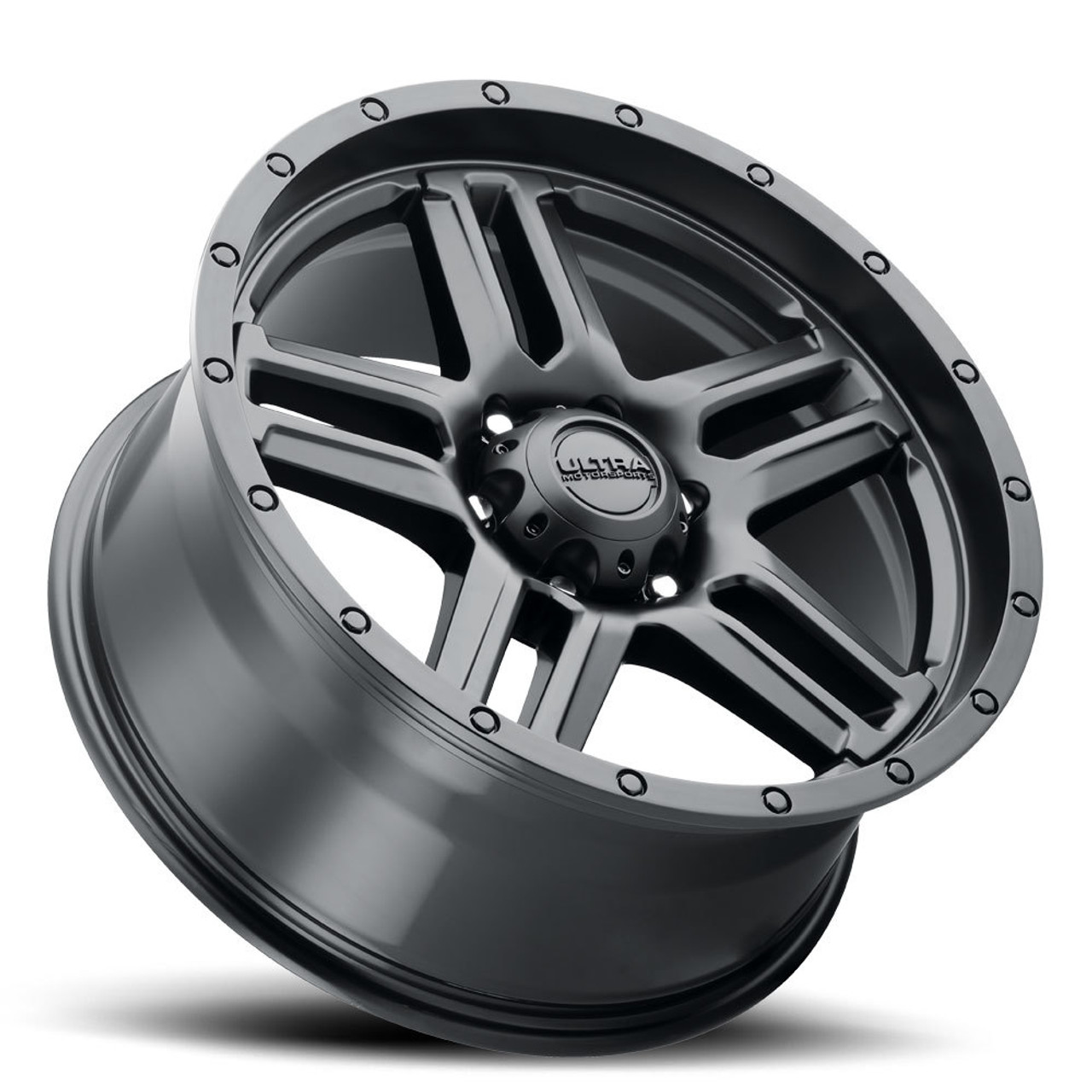 Set 4 20" Ultra 258SB Prowler Truck 20x9 5x5 Satin Black w/ Satin Coat -12mm
