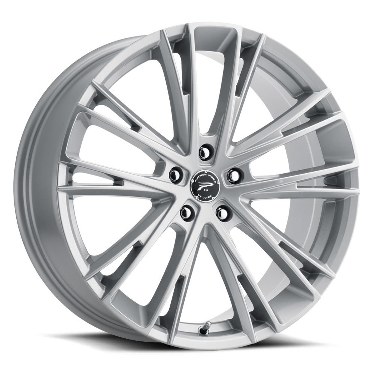 18" Platinum 458S Prophecy 18X8 5x115 Gloss Silver w/ Clear Coat Wheel 35mm Rim