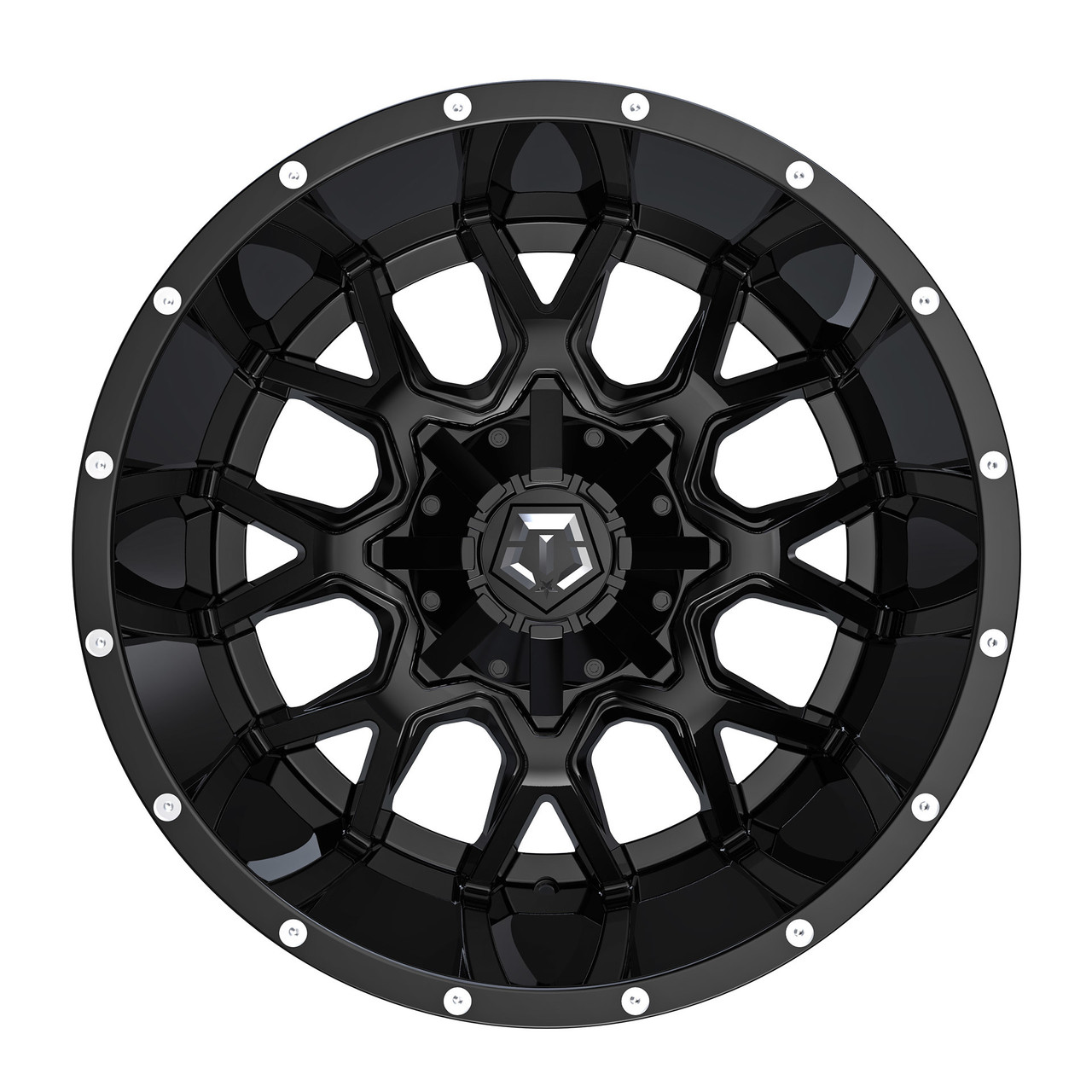 18" TIS 549B 18x9 6x135 6x5.5 Satin Black w/ Spot Milled Lip Wheel -12mm Rim