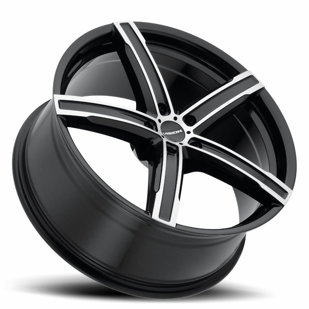 16" Vision Street 469 Boost Gloss Black Machined Face Wheel 16x7 5x4.25 Rim 40mm