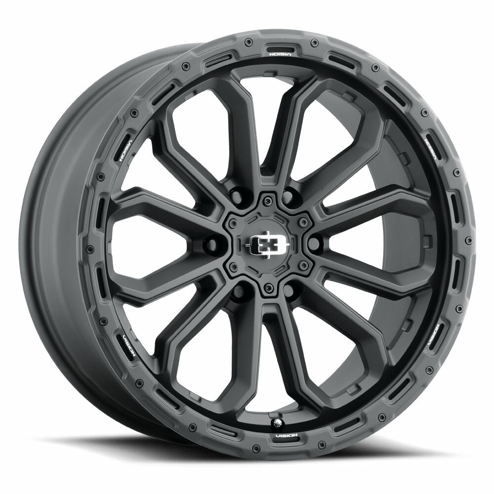 Set 4 17" Vision Off-Road 405 Korupt Satin Black Wheels 17x9 5x5.5 Rims -12mm