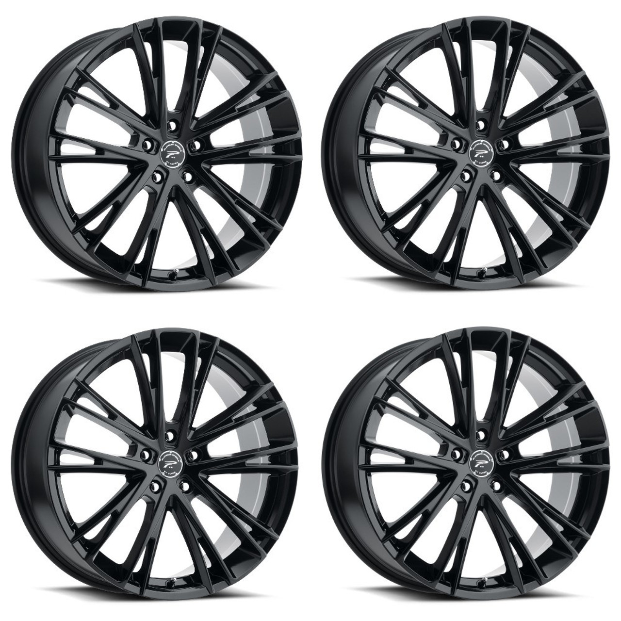 Set 4 17" Platinum 458BK Prophecy  17x8 Wheels 5x108 +40mm