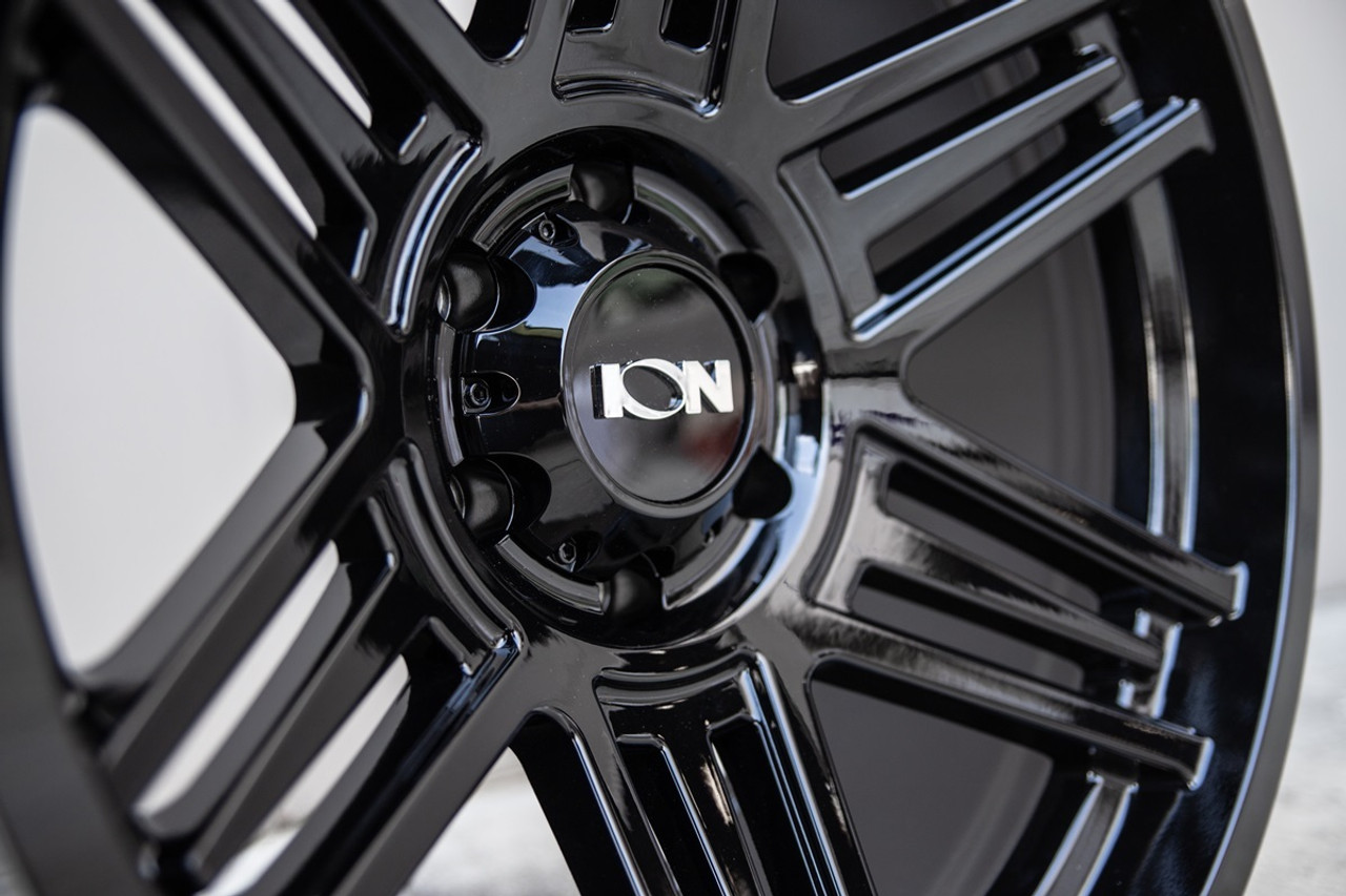 20" Ion 147 20x10 Gloss Black 6x5.5 Wheel -19mm Rim