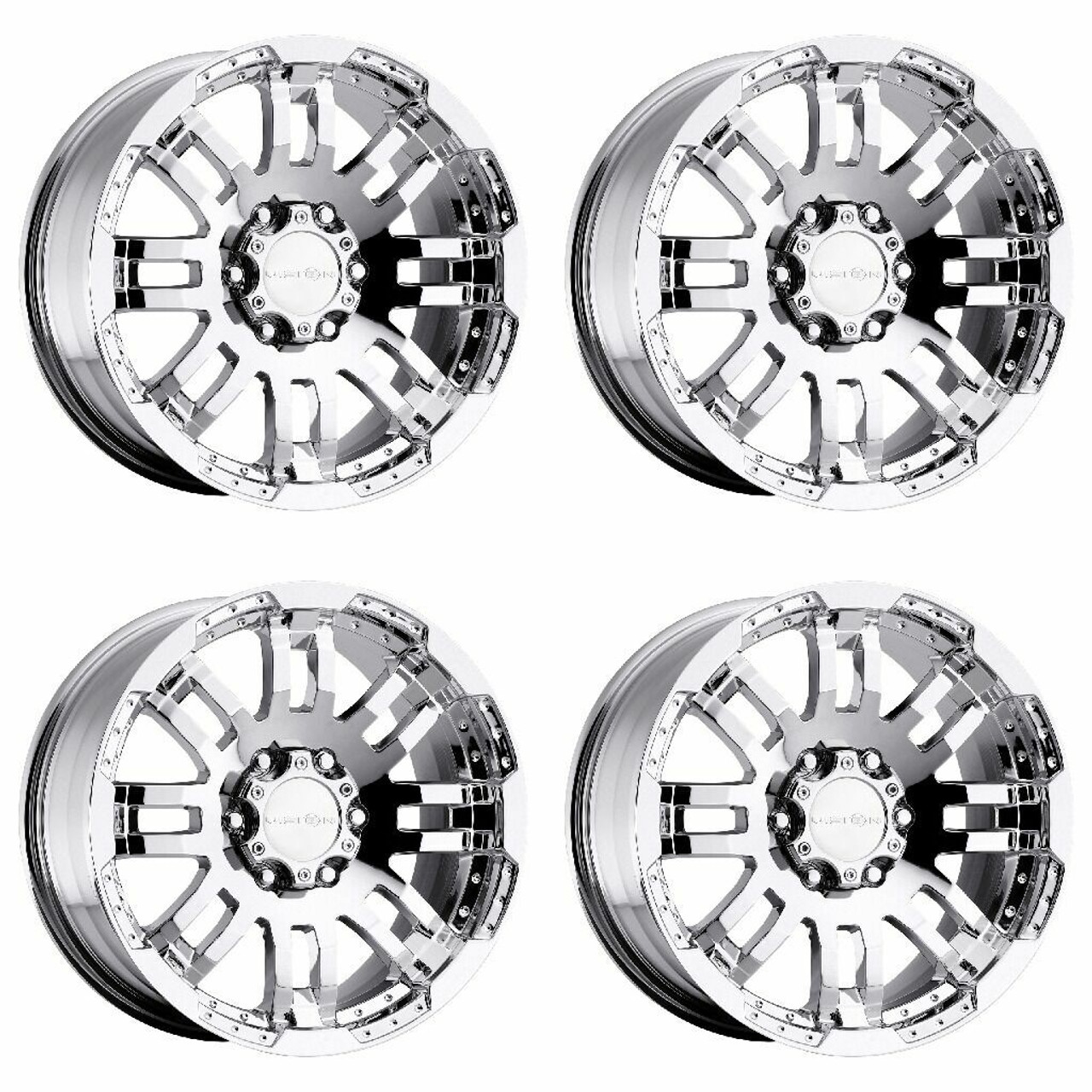 Set 4 18" Vision Off-Road 375 Warrior Winter Paint-Silver 18x8.5 5x5.5 Rims 18mm