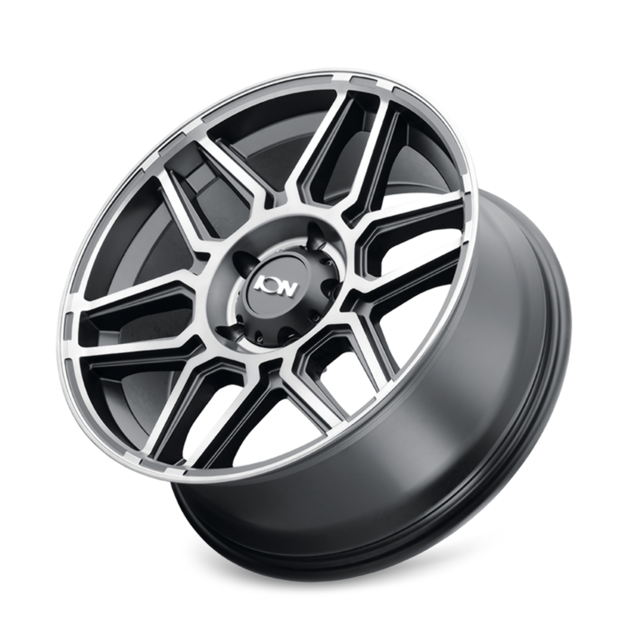 Set 4 17" Ion 146 17x9 Matte Black W Machined Dart Tint 8x170 Wheels 0mm Rims