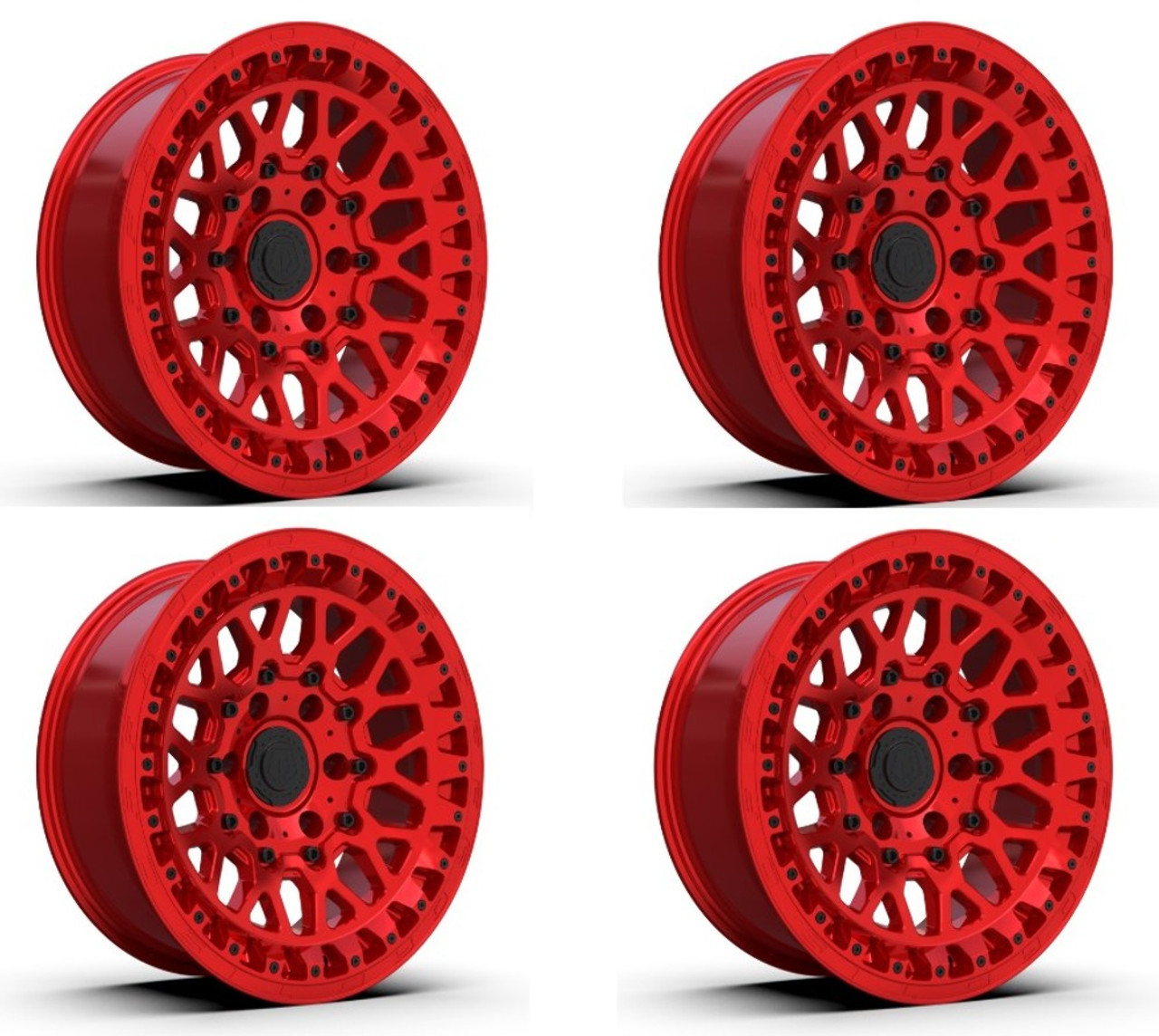 Set 4 17" TIS 555MRT 17x9 6x5.5 -12mm Wheels Gloss Red Tinted Clear Coat Rims