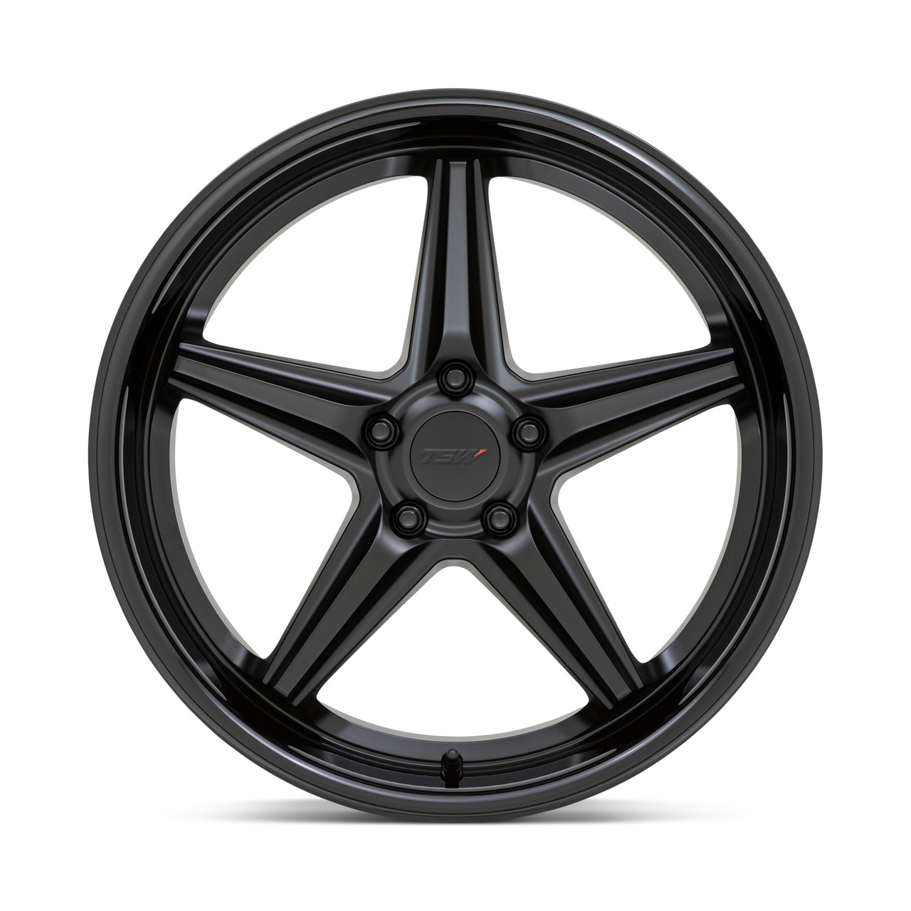 TSW Launch 19x8.5 5x120 Matte Black With Gloss Black Lip Wheel 19" 20mm Rim