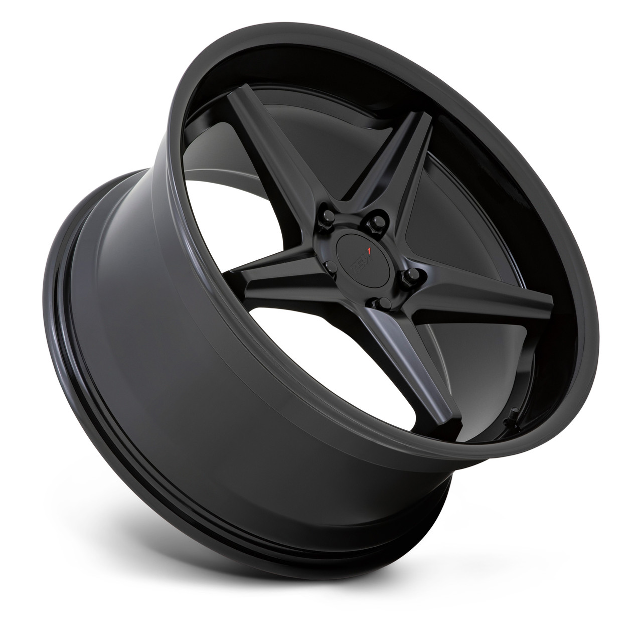 TSW Launch 19x8.5 5x120 Matte Black With Gloss Black Lip Wheel 19" 20mm Rim