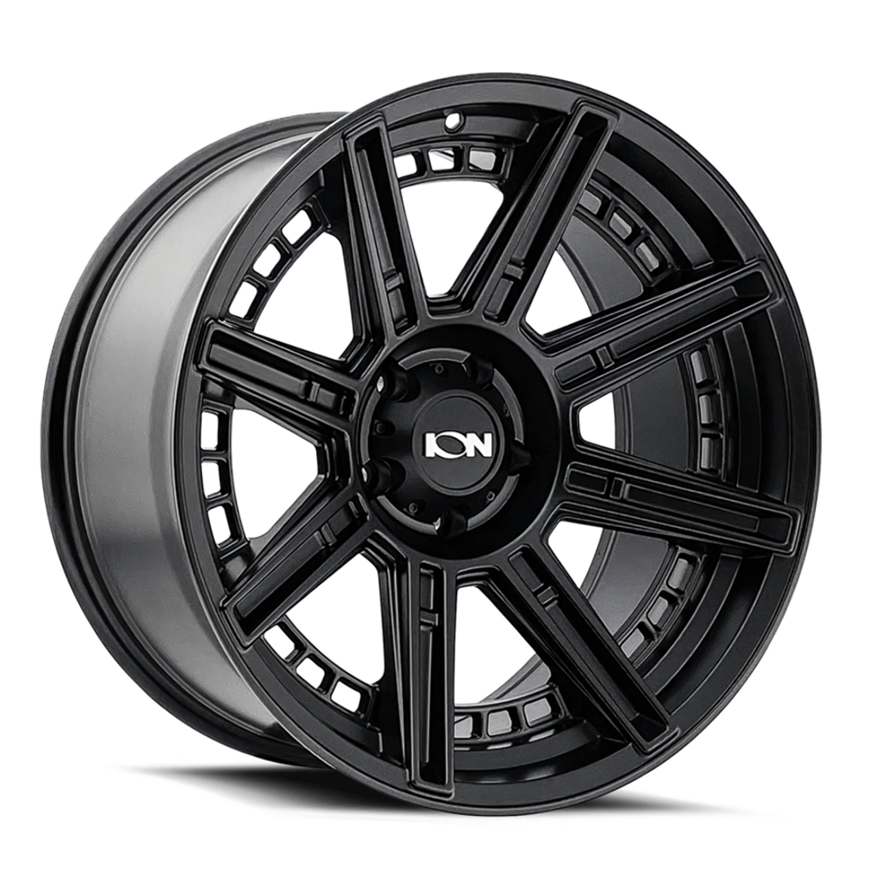 Set 4 20" Ion 149 20x9 Matte Black 6x5.5 Wheels -12mm Rims