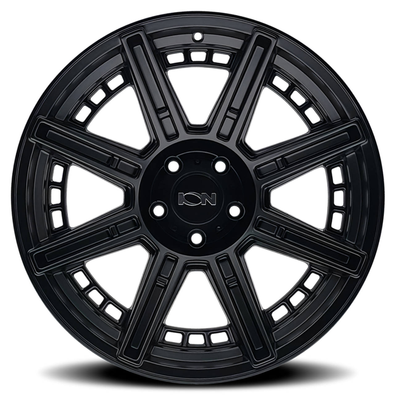 Set 4 20" Ion 149 20x9 Matte Black 6x5.5 Wheels -12mm Rims