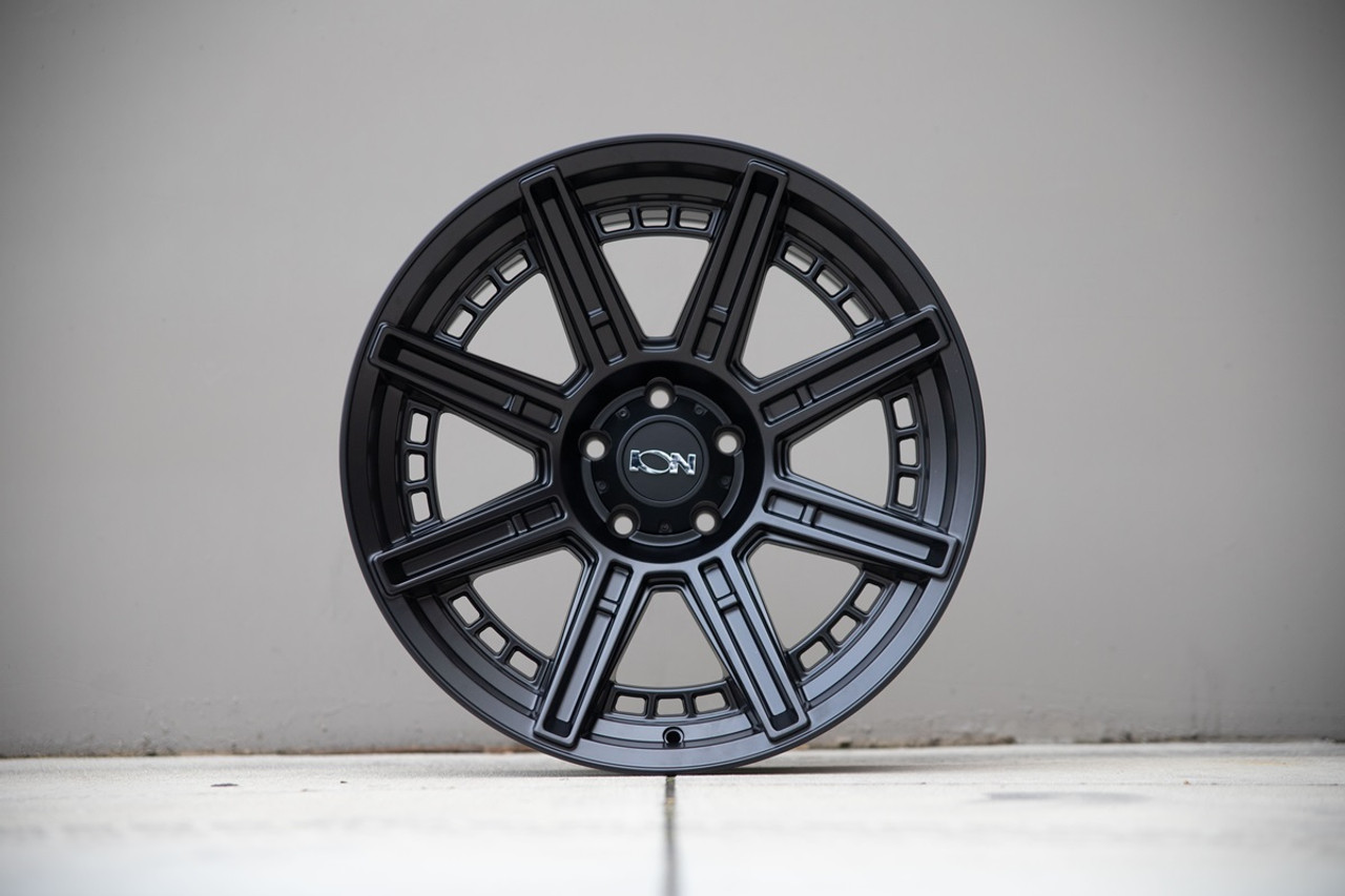 Set 4 20" Ion 149 20x9 Matte Black 6x5.5 Wheels -12mm Rims