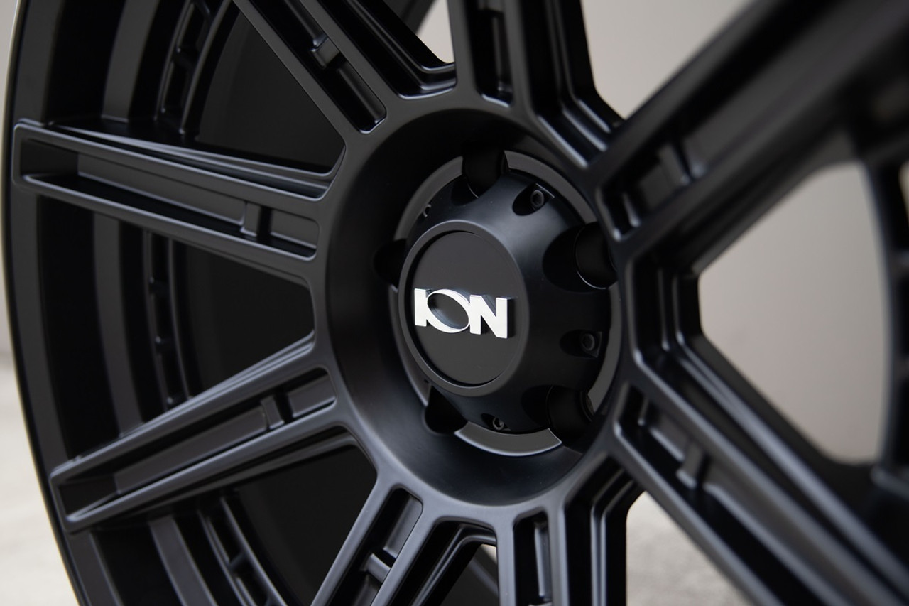 Set 4 20" Ion 149 20x9 Matte Black 6x5.5 Wheels -12mm Rims
