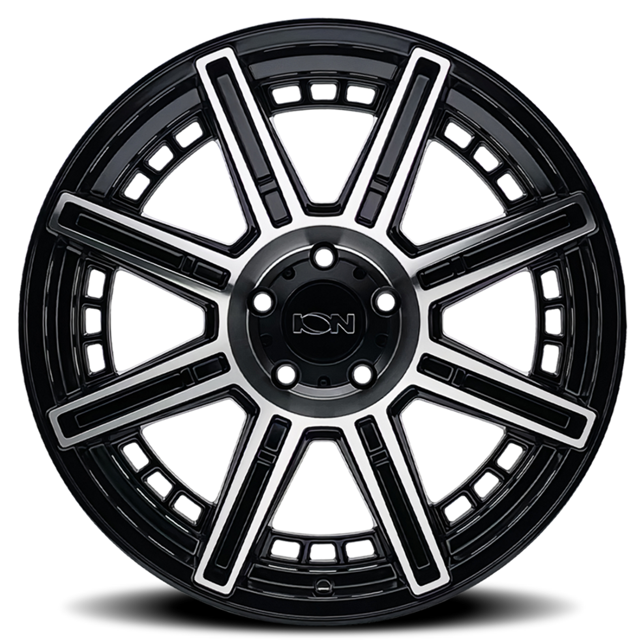 Set 4 20" Ion 149 20x10 Black Machined 8x6.5 Wheels -24mm Rims
