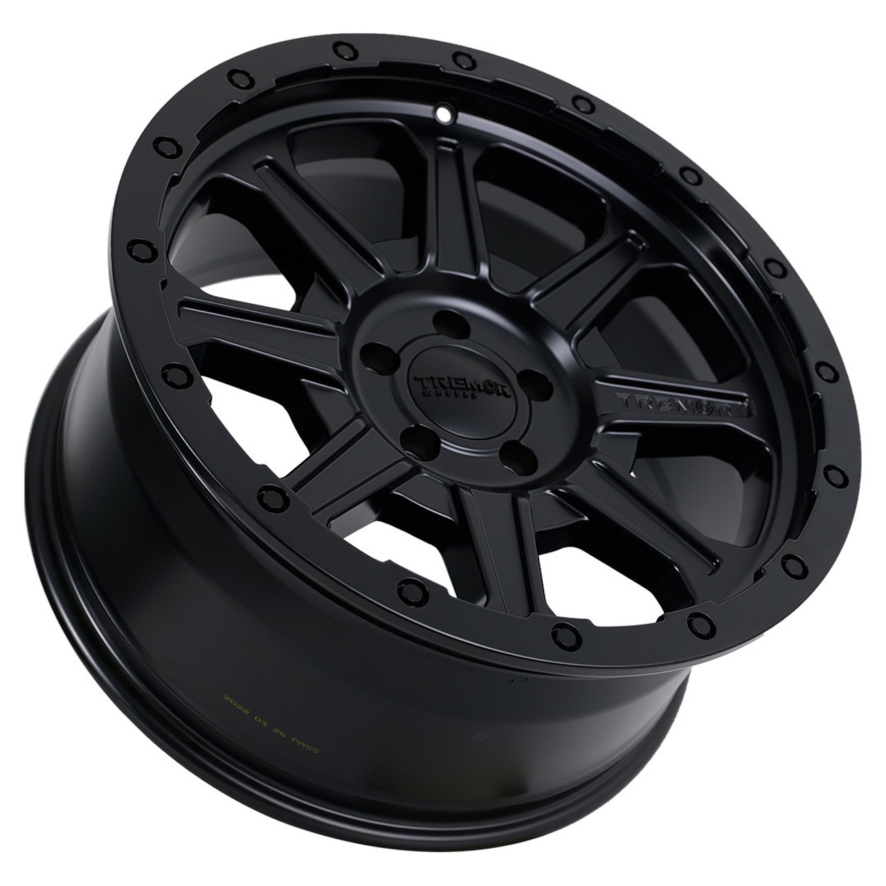 Set 4 20" Tremor 103 Impact Satin Black Wheels 20x9 5x5 0mm For Jeep Truck Rims