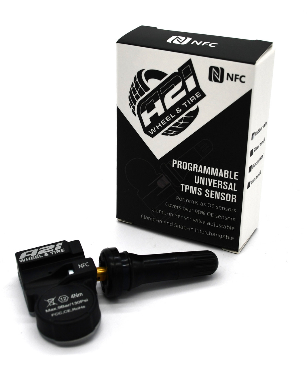 Set 4 TPMS Tire Pressure Sensors 315Mhz Rubber fits 07-08 Saturn Aura Clamp in Set 4 TPMS Tire Pressure Sensors 315Mhz Rubber fits 07-08 Saturn Aura Clamp in