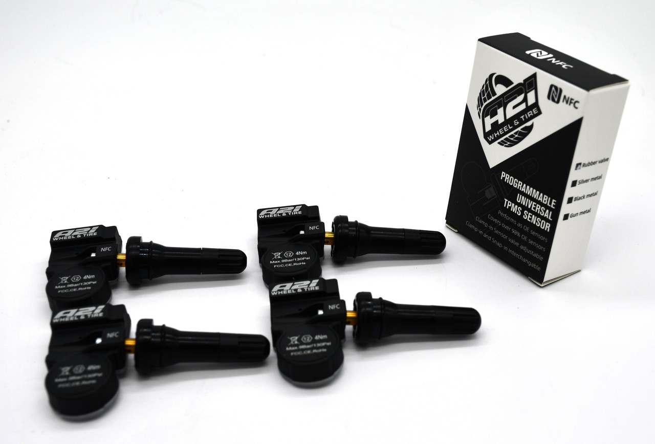 Set 4 TPMS Tire Pressure Sensors 315Mhz Rubber fits 07-08 Saturn Aura Clamp in Set 4 TPMS Tire Pressure Sensors 315Mhz Rubber fits 07-08 Saturn Aura Clamp in