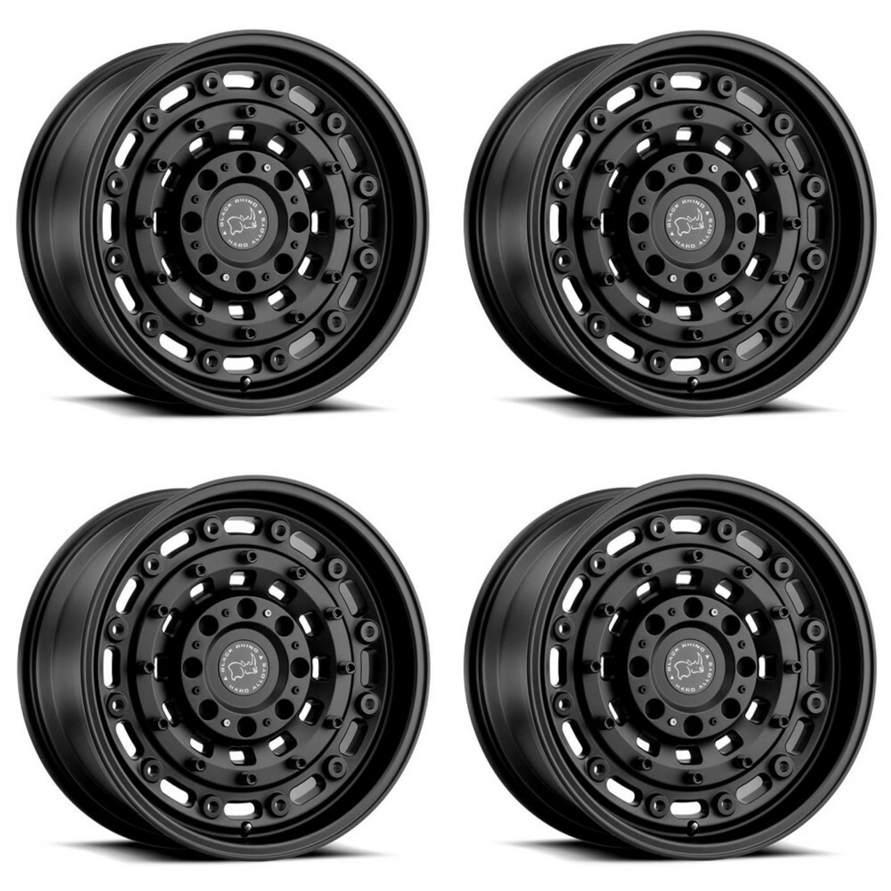 Set 4 Black Rhino Arsenal 20x8.5 5x4.5 5x5 Textured Matte Black Wheels 20" 30mm