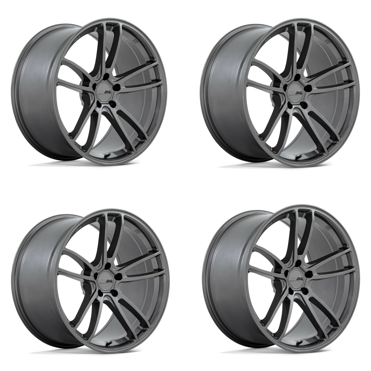 Set 4 American Racing AR941 Mach Five 20x11 5x4.5 Graphite Wheels 20" 50mm Rims