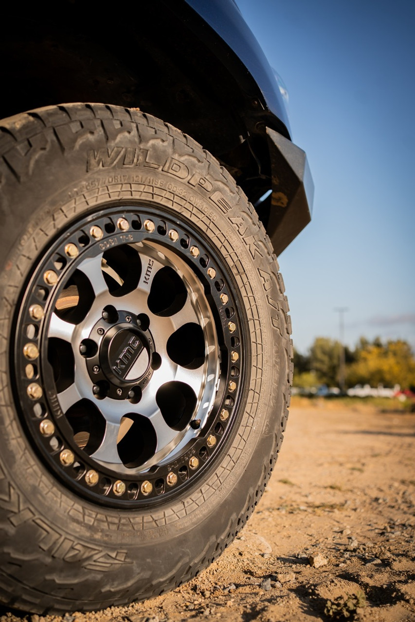 KMC KM237 Riot Beadlock 17x9 5x5.0 Machined Black Windows Black Wheel 17" -38mm