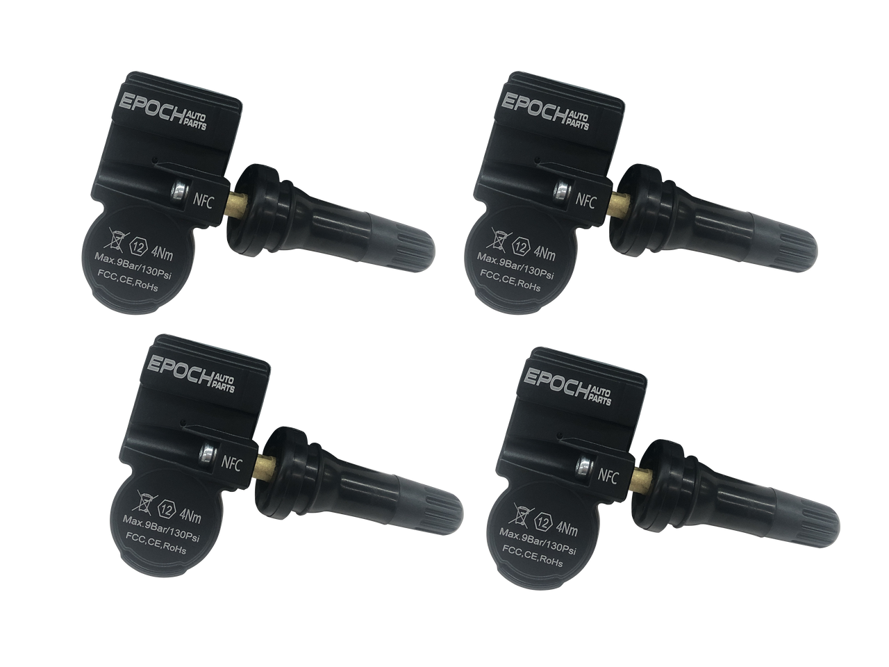 Set 4 TPMS Tire Pressure Sensors 433Mhz Rubber fits 02-03 Chrysler Town & Country