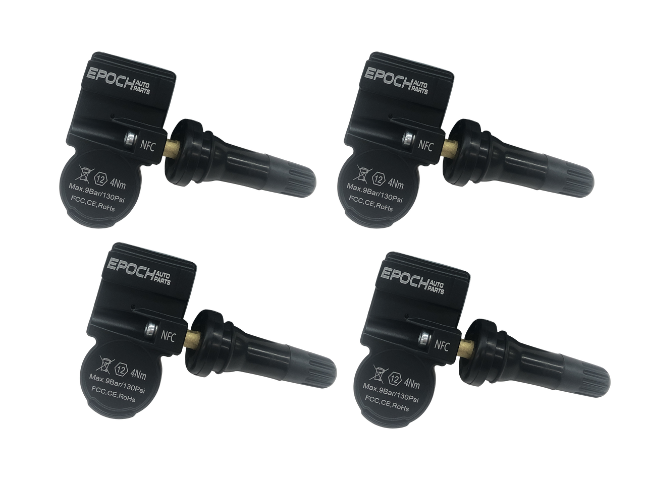 Set 4 TPMS Tire Pressure Sensors 433Mhz Rubber fits 02-03 Chrysler Town & Country