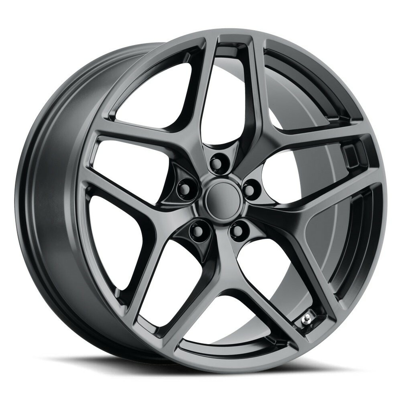 Set 4 20" Voxx Replica CM28Z Gloss Black Wheels 20x9 5x120 27mm Rims