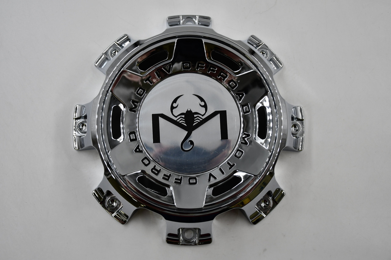 MOTIV Offroad Chrome w/ Black Logo Wheel Center Cap Hub Cap A260113 7"