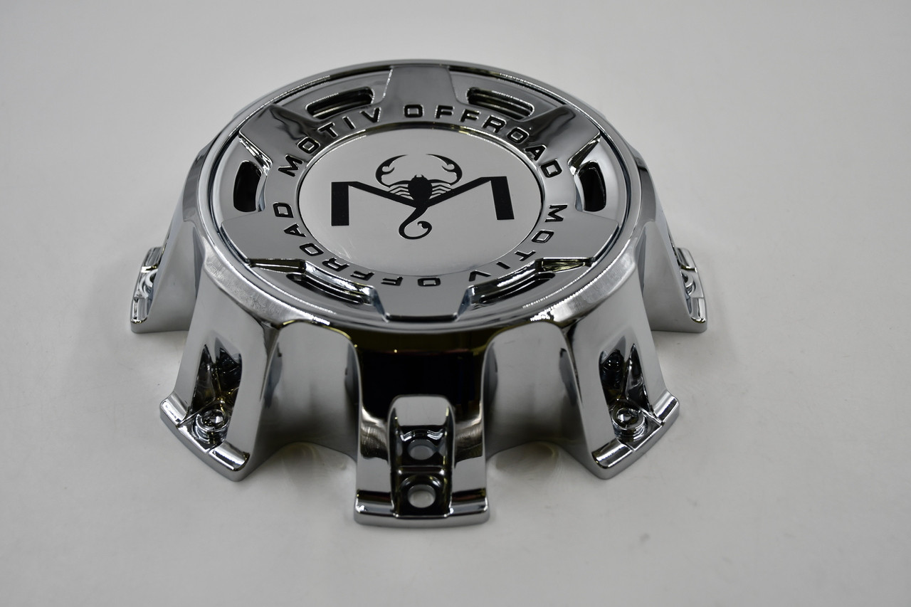 MOTIV Offroad Chrome w/ Black Logo Wheel Center Cap Hub Cap A260113 7"
