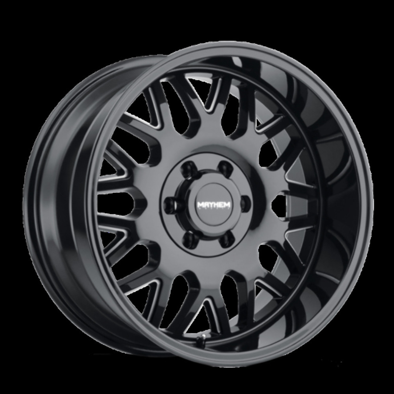 20" Mayhem Tripwire 20x9 Black Milled 6x5.5 Wheel 0mm Rim