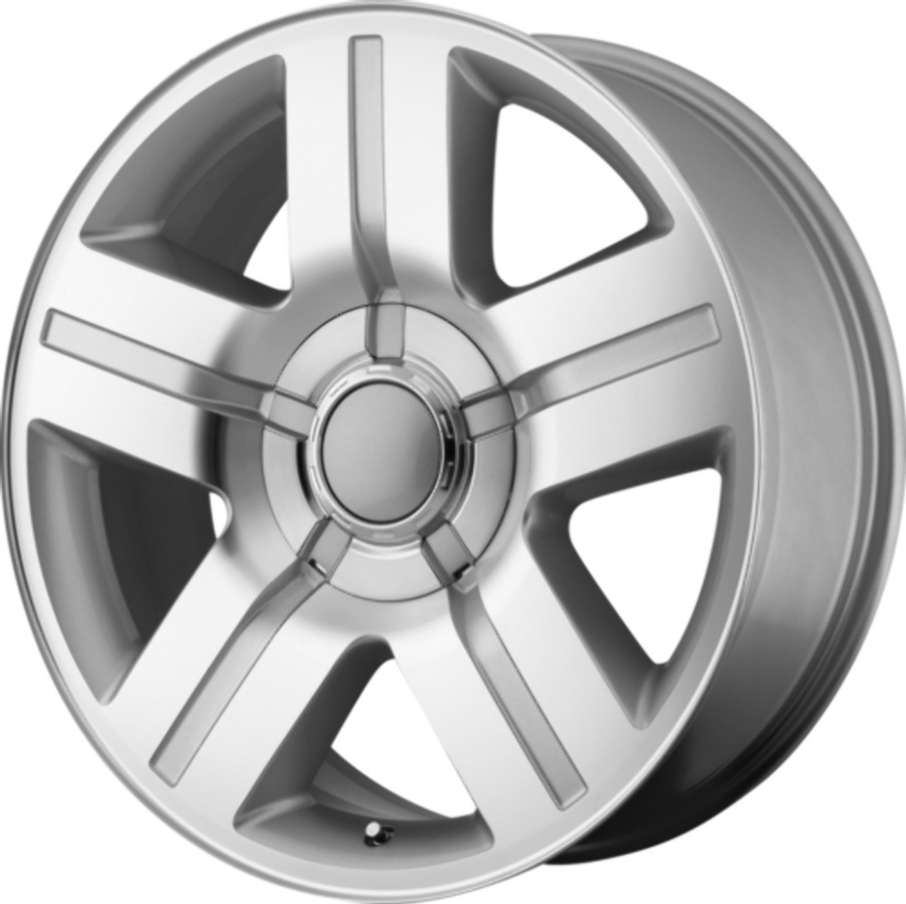 Set 4 Performance Replicas PR147 22x9 5x4.75 5x5 Silver Machined Wheels 22" 0mm