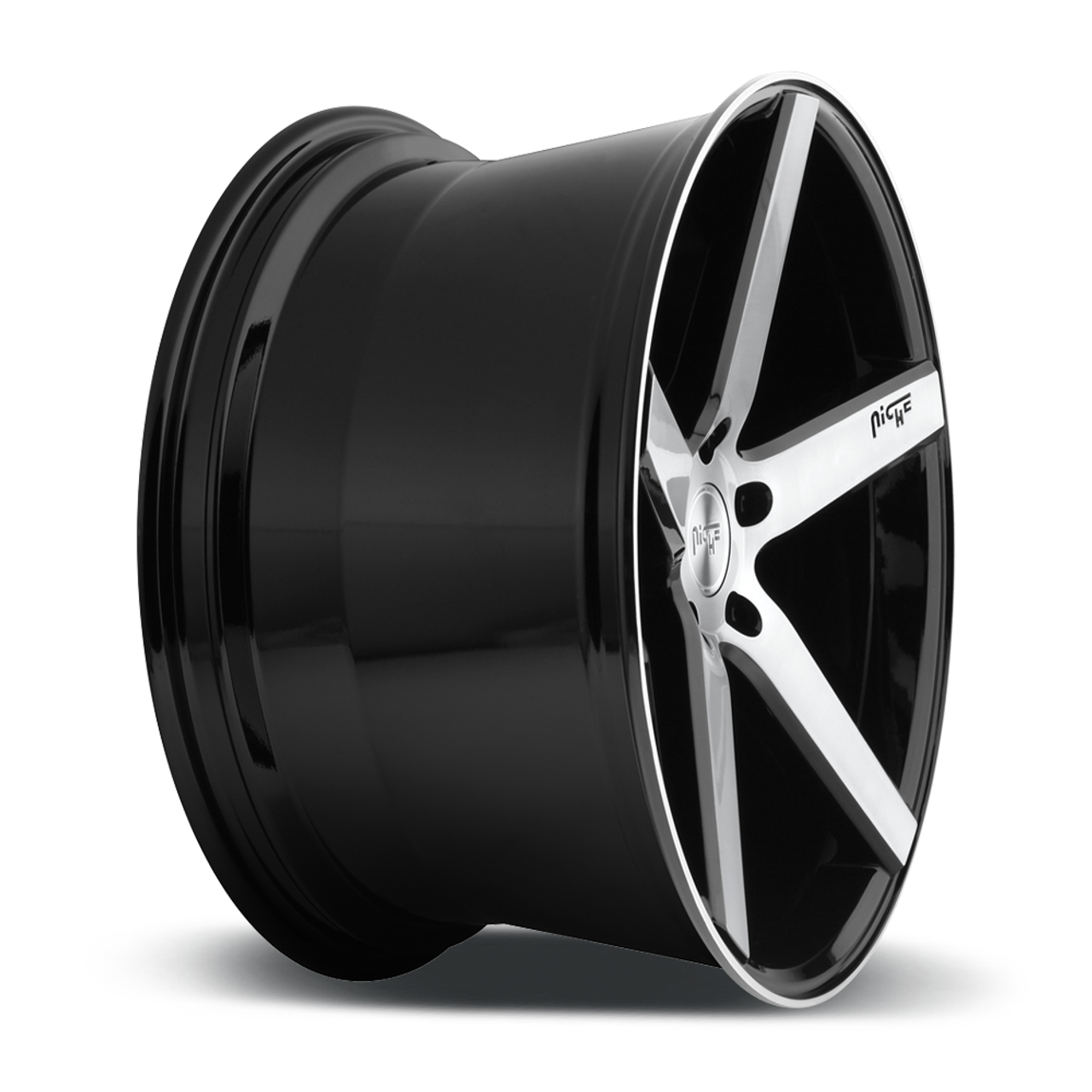 Set 4 Niche M124 Milan 20x8.5 5x120 Gloss Black Brushed Wheels 20" 35mm Rims