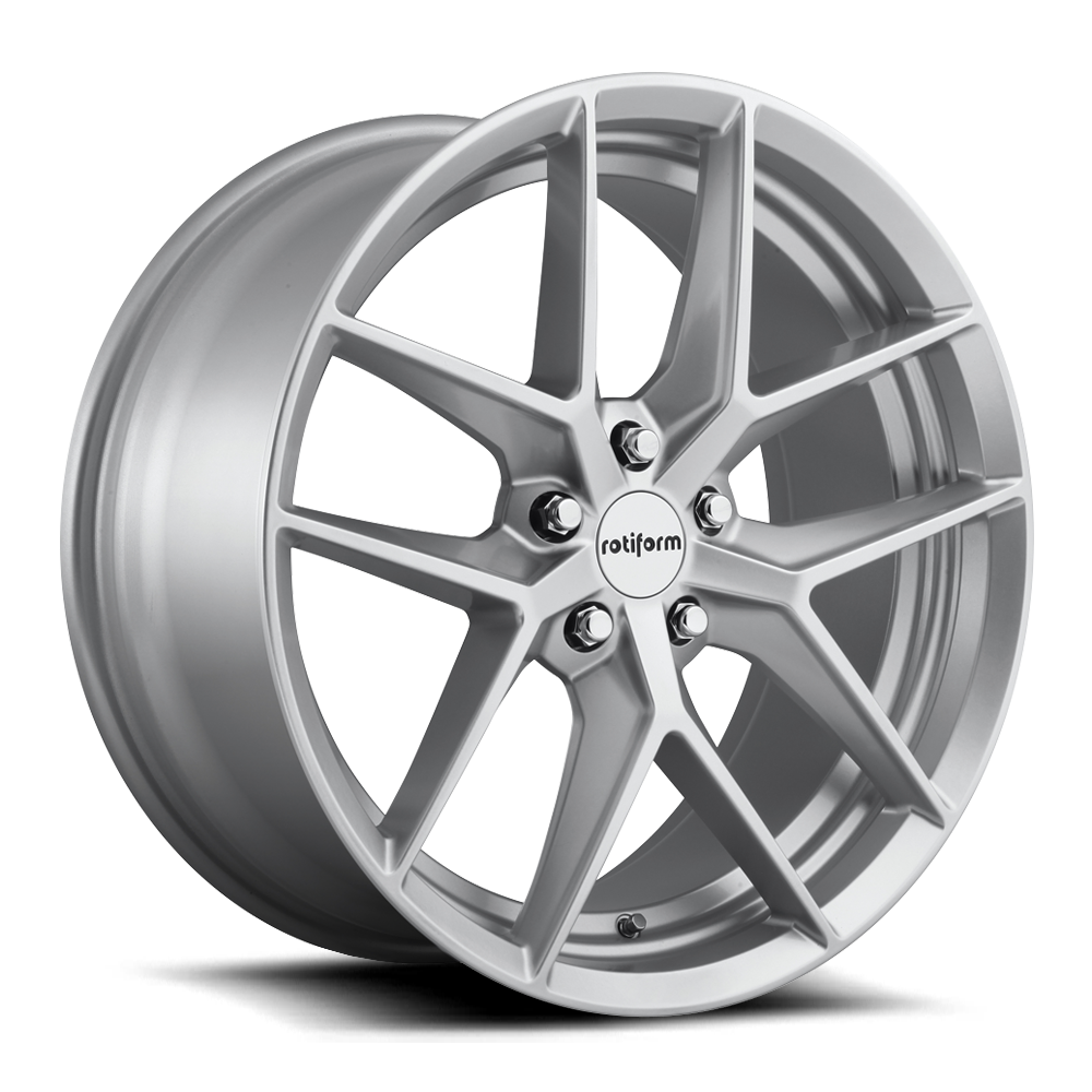 Set 4 Rotiform R133 Flg 18x8.5 5x4.25 Gloss Silver Wheels 18" 45mm Rims