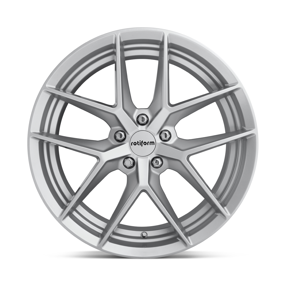 Set 4 Rotiform R133 Flg 18x8.5 5x4.25 Gloss Silver Wheels 18" 45mm Rims