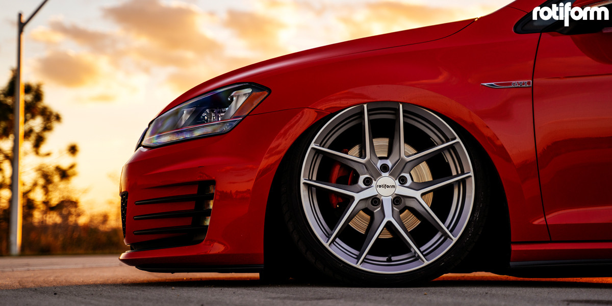 Set 4 Rotiform R133 Flg 18x8.5 5x4.25 Gloss Silver Wheels 18" 45mm Rims