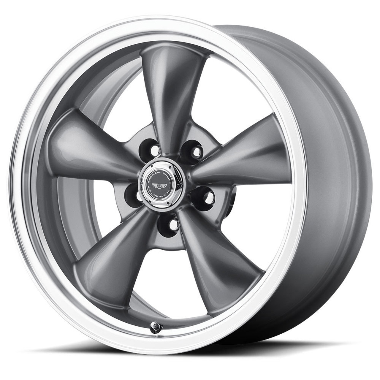 Set 4 18" American Racing AR105 Torq Thrust M 18x9 5x4.5 34mm Anthracite Wheels
