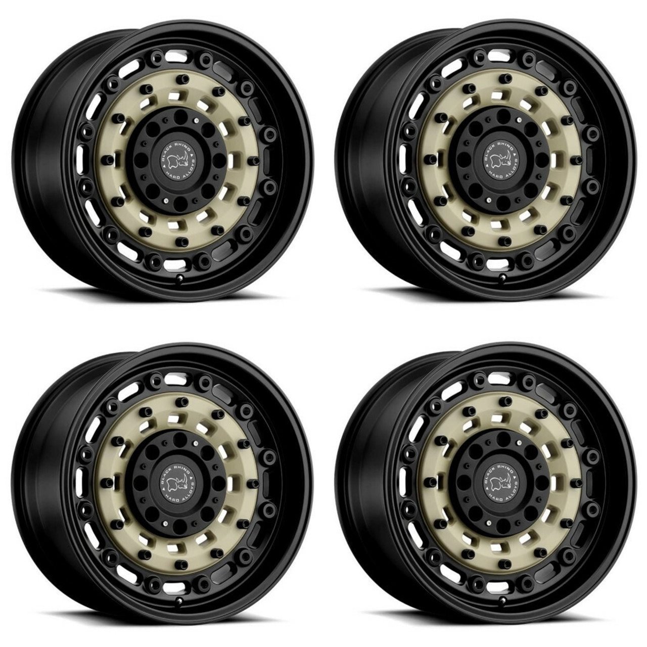 Set 4 Black Rhino Arsenal 20x9.5 5x5.5 5x150 Sand On Black Wheels 20" 12mm Rims