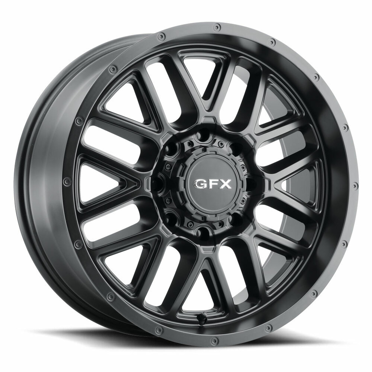 Set 4 20" Voxx G-FX TM-5 Matte Black Wheels 20x9 6x5.5 0mm Rims For Hummer