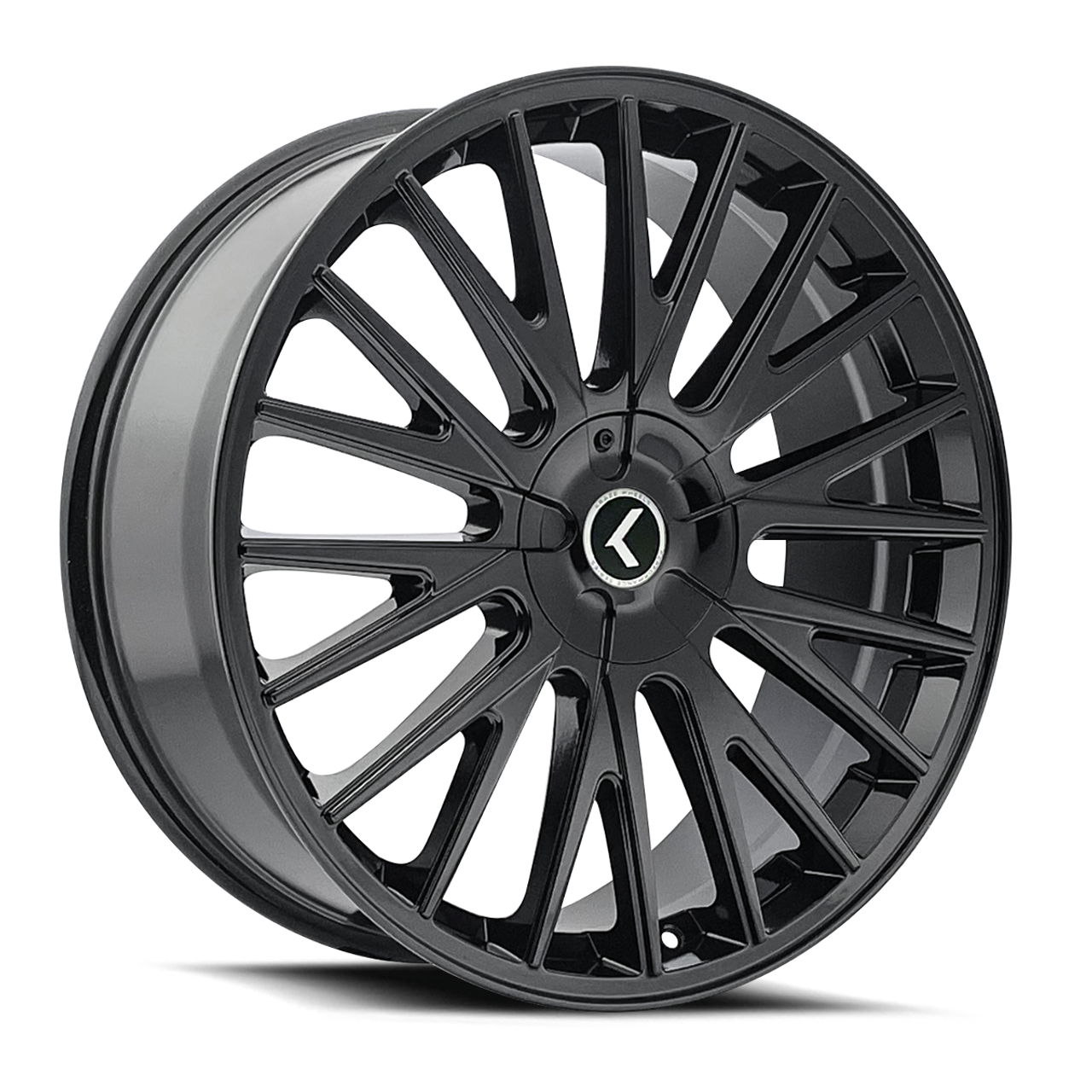22" Kraze Double Down 22x8.5 Gloss Black 5x4.25 5x4.5 Wheel 38mm Performance Rim
