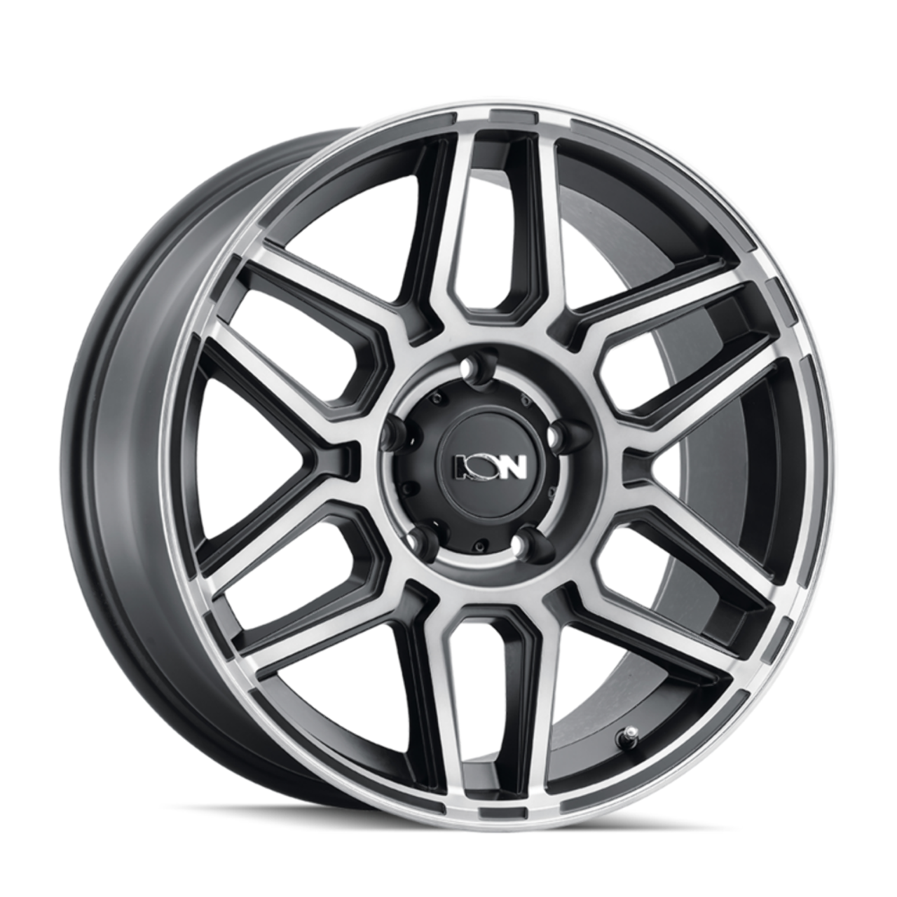Set 4 20" Ion 146 20x9 Matte Black w/ Machined Dark Tint 6x135 Wheels 0mm Rims