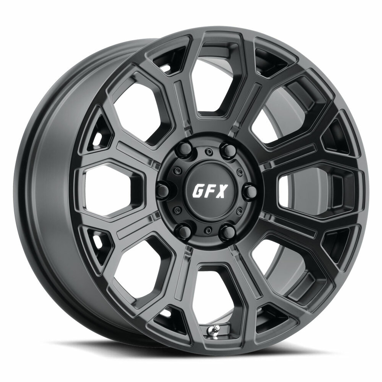 16" Voxx G-FX TR-19 MATTE BLACK Wheel 16x8.5 8x6.5 -6mm Rim