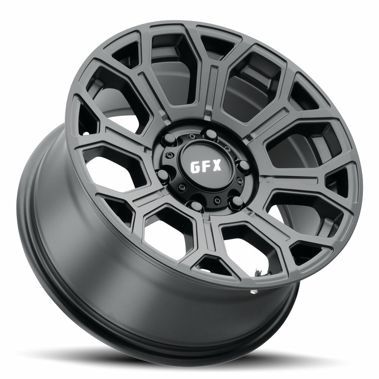 17" Voxx G-FX TR-19 MATTE BLACK Wheel 17x8.5 6x5.5 0mm Rim