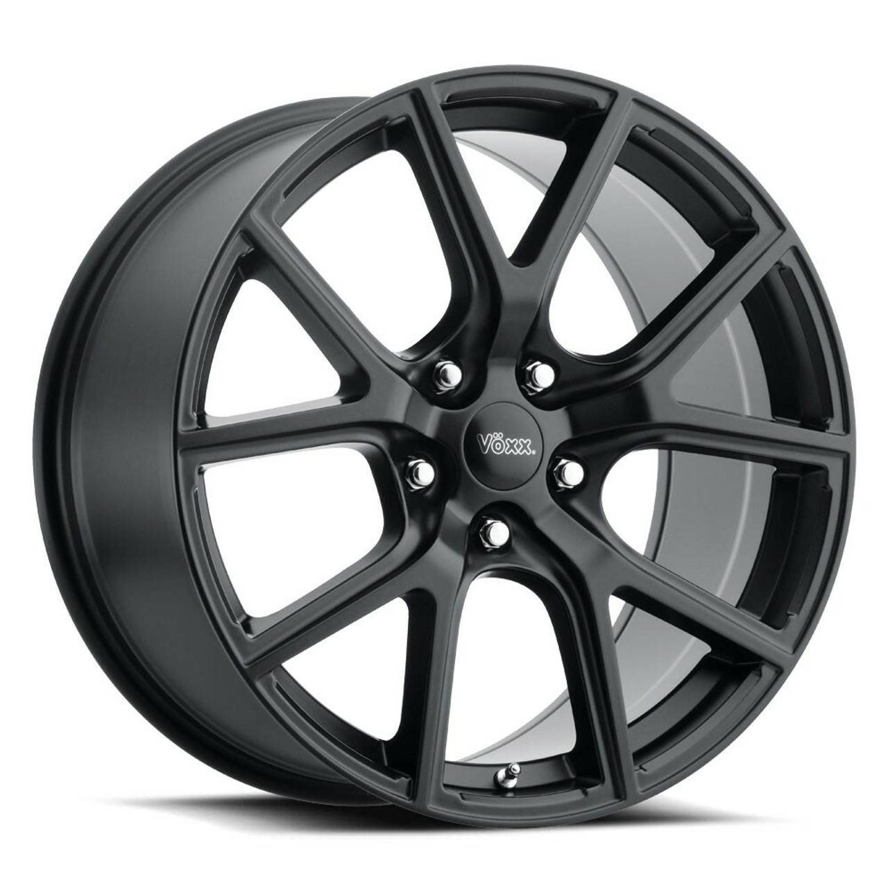 Set 4 18" Voxx Replica Track Hawk Matte Black Wheels 18x8 5x5 40mm Rims