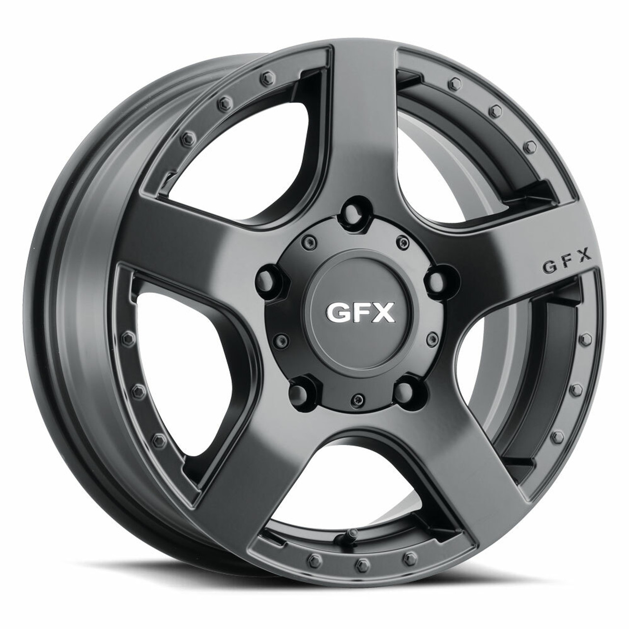 Set 4 16" Voxx G-FX MV1 Matte Black Wheels 16x6.5 5x130 45mm Rims