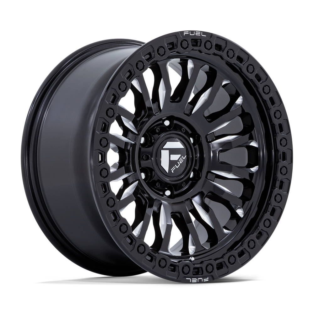 Set 4 Fuel FC857 Rincon 18x9 8x170 Gloss Black Milled Wheels 18" 1mm Rims