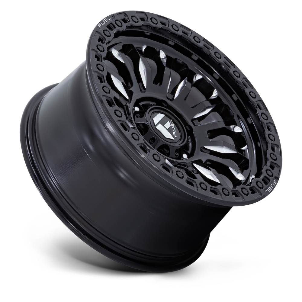 Set 4 Fuel FC857 Rincon 18x9 8x170 Gloss Black Milled Wheels 18" 1mm Rims