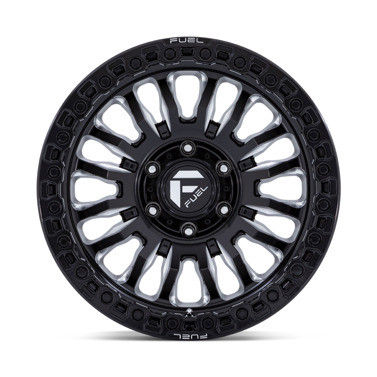 Set 4 Fuel FC857 Rincon 17x9 6x5.5 Gloss Black Milled Wheels 17" 1mm Rims