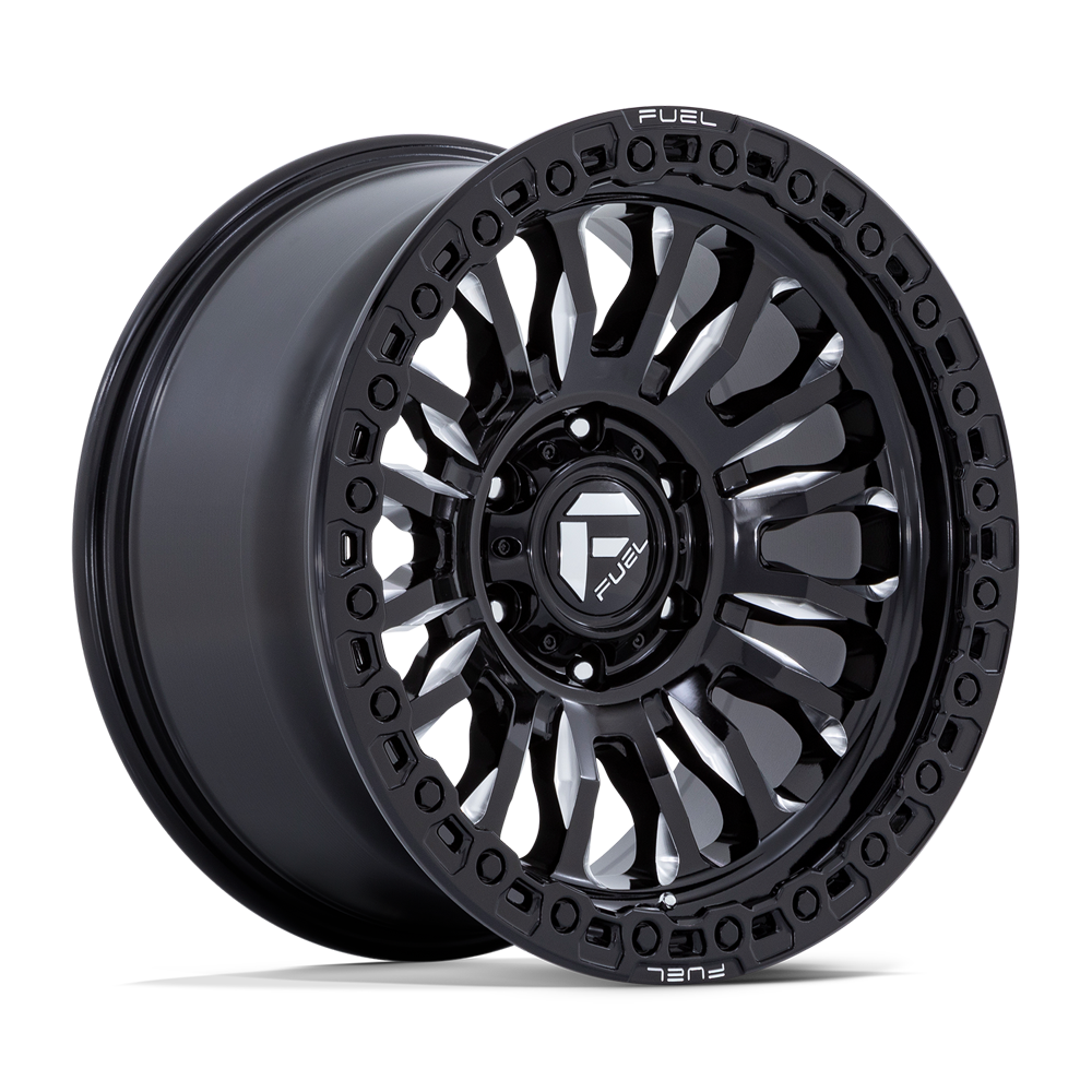 Set 4 Fuel FC857 Rincon 18x9 5x5 Gloss Black Milled Wheels 18" -12mm Rims