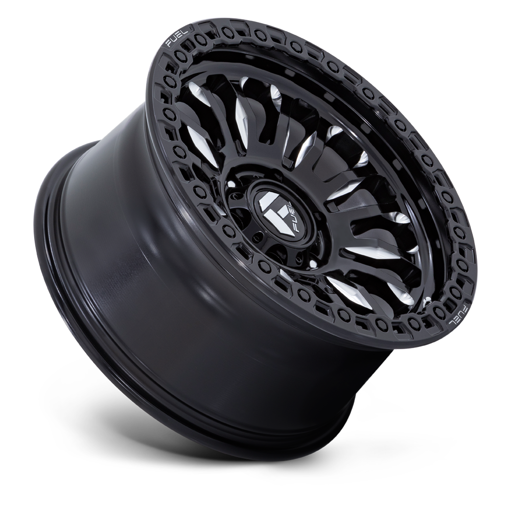 Set 4 Fuel FC857 Rincon 18x9 5x5 Gloss Black Milled Wheels 18" -12mm Rims
