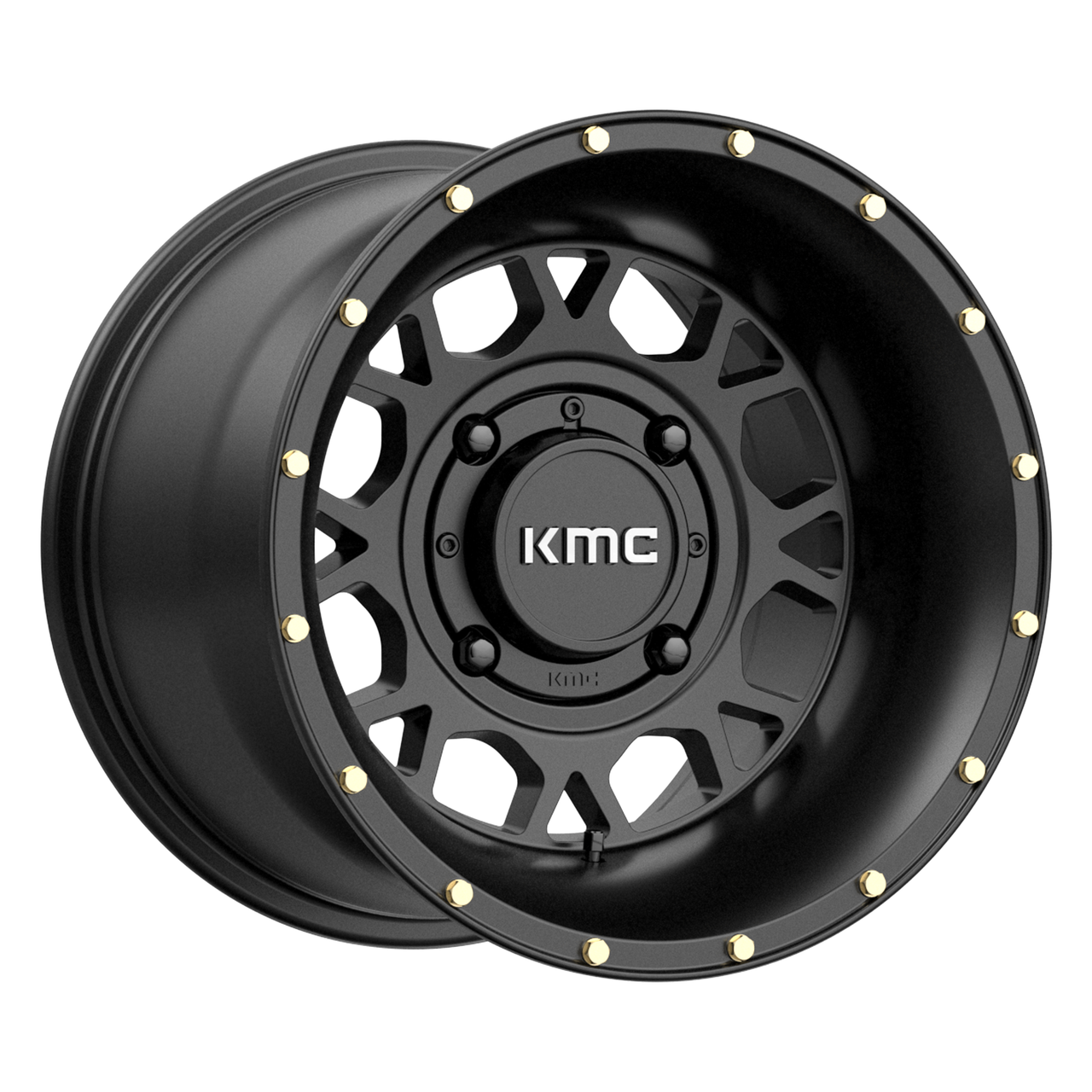 14" KMC Powersports KS135 Grenade 14x7 4x137 Satin Black Wheel 10mm Rim
