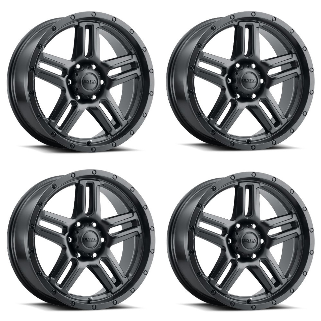 Set 4 18" Ultra 258SB Prowler Truck  18x9 Wheels 6x135 +18mm